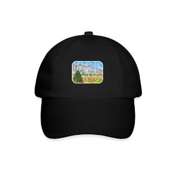 Europe Aquarelle Esquisse Dessinée à la main Illustration - Casquette classique - noir/noir - Devant