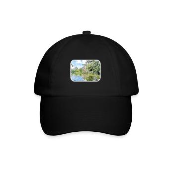 Angleterre Royaume-Uni Aquarelle Esquisse Dessinée à la main Peinture - Casquette classique - noir/noir - Devant