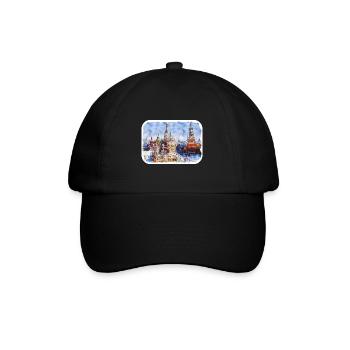 Moscou Russie Aquarelle Esquisse Dessin Dessiné - Casquette classique - noir/noir - Devant