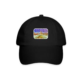 Uk Landmark Watercolor Sketch Painting Illustratio - Baseball Cap - black/black - Front
