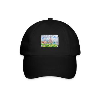 San Miguel De Allende Mexico Watercolor Sketch Dra - Baseball Cap - black/black - Front