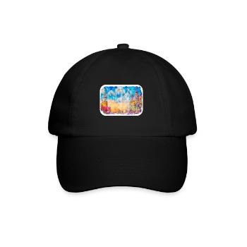 Moscou Russie Aquarelle Esquisse Dessin Dessiné - Casquette classique - noir/noir - Devant