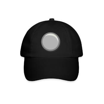 Silver Button Circle Sticker Template - Baseball Cap - black/black - Front