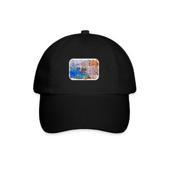 Malta Landmark Watercolor Sketch Paint Illustratio - Baseball Cap - black/black - Front