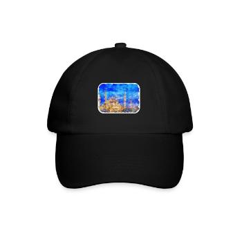 Dinde Aquarelle Esquisse Dessinée à la main Illustration - Casquette classique - noir/noir - Devant