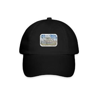 Roumanie Landmark Aquarelle Esquisse Dessin de peinture - Casquette classique - noir/noir - Devant