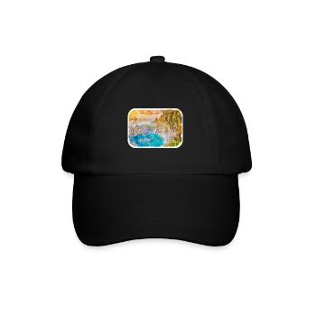Illustration de croquis à l’aquarelle de Californie usa - Casquette classique - noir/noir - Devant