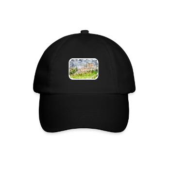 Autriche Aquarelle Esquisse Dessinée à la main Illustration - Casquette classique - noir/noir - Devant