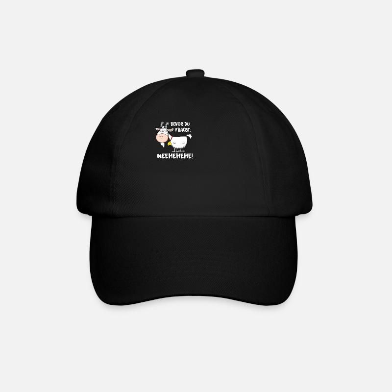 Bevor du fragst - Baseballkappe - Schwarz/Schwarz