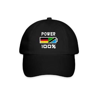 Germany and Tanzania Power 100% - Baseball Cap - black/black - Front