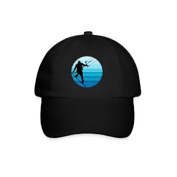 Kitesurfen Kiteboarding Kiteboarder Kitesurf - Baseballkappe - Schwarz/Schwarz - Vorne