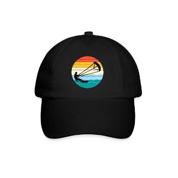 Kitesurf Kitesurf Kitesurf Vintage Rétro - Casquette classique - noir/noir - Devant