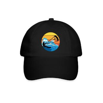 Kitesurf Kitesurf Kitesurf Vintage Rétro - Casquette classique - noir/noir - Devant