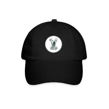 Illustration de l’aquarelle du chien Bulldog américain - Casquette classique - noir/noir - Devant