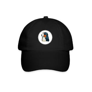 Bernese Mountain Dog Watercolor Illustration - Baseball Cap - black/black - Front
