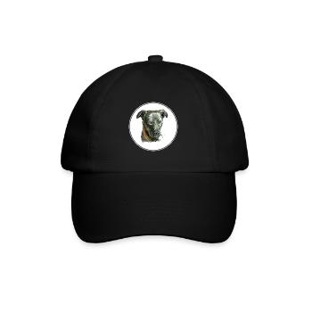 Cursinu Dog Watercolor Sketch Illustration - Baseball Cap - black/black - Front
