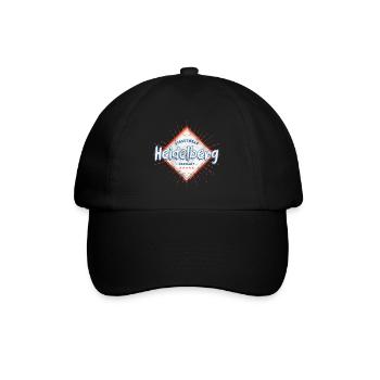 Heidelberg Deutschland Stadt Skyline Heimat Liebe - Baseballkappe - Schwarz/Schwarz - Vorne