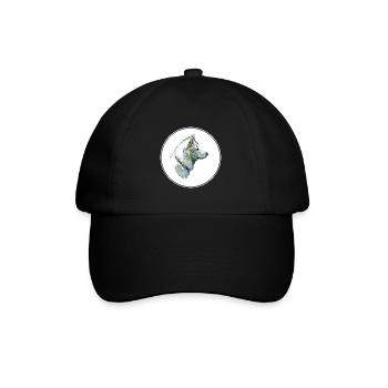 Illustration de croquis à l’aquarelle du chien Pungsan - Casquette classique - noir/noir - Devant