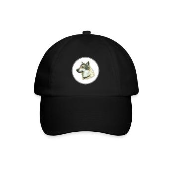 Saarloos Wolfdog Dog Aquarelle Illustration - Casquette classique - noir/noir - Devant