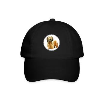 Steirische Grobhaarhund-Illustration - Baseballkappe - Schwarz/Schwarz - Vorne