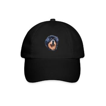 Tibetan Mastiff Dog Aquarelle Sketch Illustration - Casquette classique - noir/noir - Devant