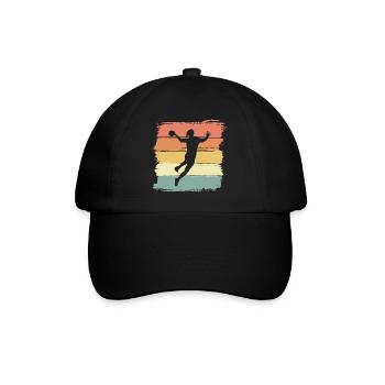 Handball féminin rétro vintage Handball Player - Casquette classique - noir/noir - Devant