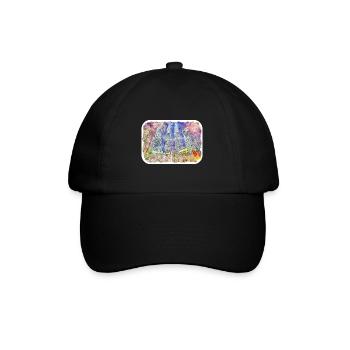 Malaisie Aquarelle Esquisse Dessinée à la Main Illustration - Casquette classique - noir/noir - Devant