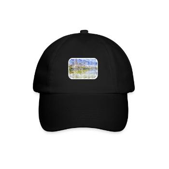 Spain Watercolor Sketch Hand Drawn Illustration - Baseball Cap - black/black - Front
