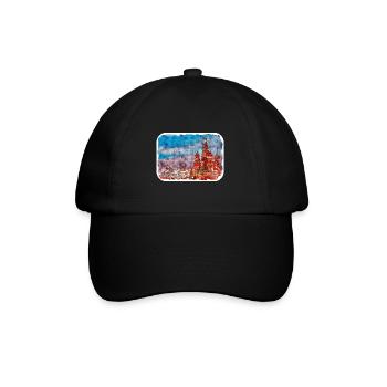 Moscou Russie Aquarelle Esquisse Dessinée Peinture - Casquette classique - noir/noir - Devant