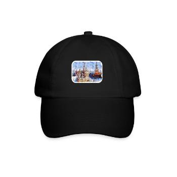 Moscou Russie Aquarelle Esquisse Dessinée Peinture - Casquette classique - noir/noir - Devant