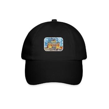 Québec Canada Aquarelle Dessin Dessin Illustration - Casquette classique - noir/noir - Devant