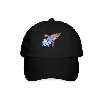 Eis Donut Lecker Nachspeise Süßigkeiten Naschen - Baseballkappe - Schwarz/Schwarz - Vorne