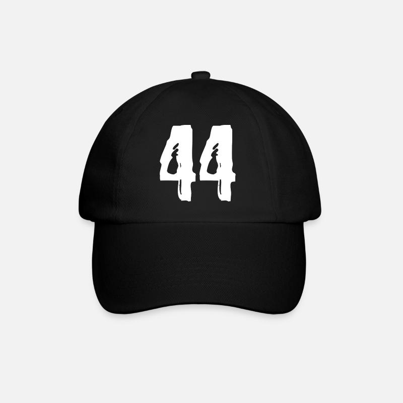 44 Zahl Trikot - Baseballkappe - Schwarz/Schwarz