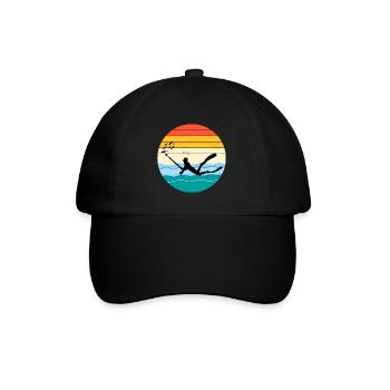 Speerfischen Speerfischen Vintage Retro - Baseballkappe - Schwarz/Schwarz - Vorne