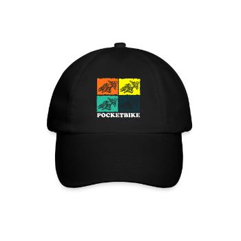 motocross cool motocycliste boue - Casquette classique - noir/noir - Devant
