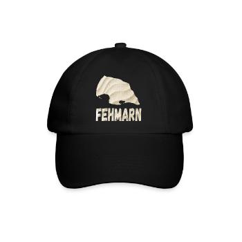 Fehmarn Ostsee für jeden Fehmarner Ostsee - Baseballkappe - Schwarz/Schwarz - Vorne