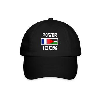 Palestine and France are in power - Baseball Cap - black/black - Front