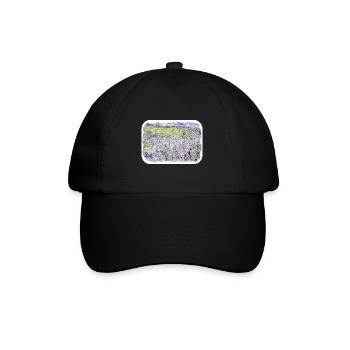 Irlande Royaume-Uni Aquarelle Esquisse Dessinée à la main Peinture - Casquette classique - noir/noir - Devant