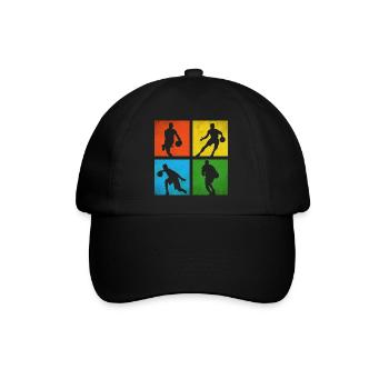 Basketballer - Baseballkappe - Schwarz/Schwarz - Vorne