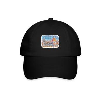 Florence Italie Aquarelle Esquisse Peinture Dessinée - Casquette classique - noir/noir - Devant
