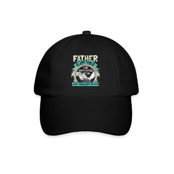 Vater Sohn Neugeboren Familie Geschenkidee - Baseballkappe - Schwarz/Schwarz - Vorne