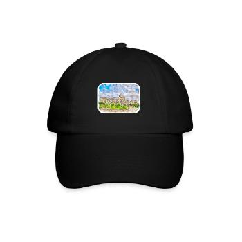 Vienna Austria Watercolor Sketch Painting - Baseball Cap - black/black - Front