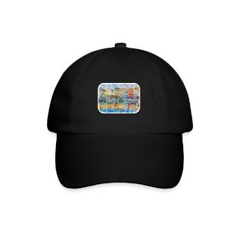 Copenhague Danemark Aquarelle Sketch Illustration - Casquette classique - noir/noir - Devant