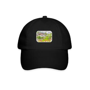 Allemagne Aquarelle Esquisse Dessinée à la main Illustration - Casquette classique - noir/noir - Devant