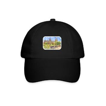 Australie Aquarelle Esquisse Dessinée à la Main Peinture - Casquette classique - noir/noir - Devant