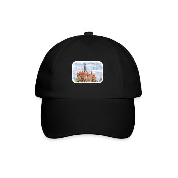Allemagne Aquarelle Esquisse Dessinée à la main Illustration - Casquette classique - noir/noir - Devant