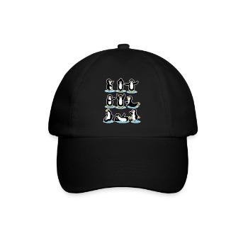 Patinage sur glace cool Antarctique Pingouin Oiseaux glacés - Casquette classique - noir/noir - Devant