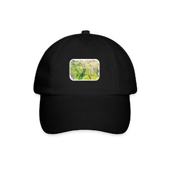Schottland UK Aquarellskizze Gezeichnete Illustration - Baseballkappe - Schwarz/Schwarz - Vorne