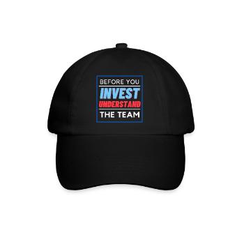 before you invest - Team - Baseball Cap - black/black - Front