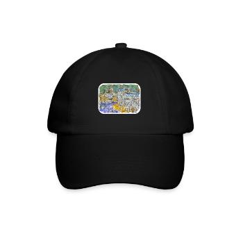 Madrid Espagne Aquarelle Esquisse Peinture Dessin - Casquette classique - noir/noir - Devant
